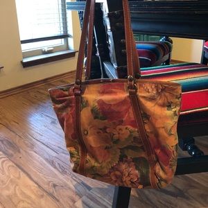 Well loved Patricia Nash tote